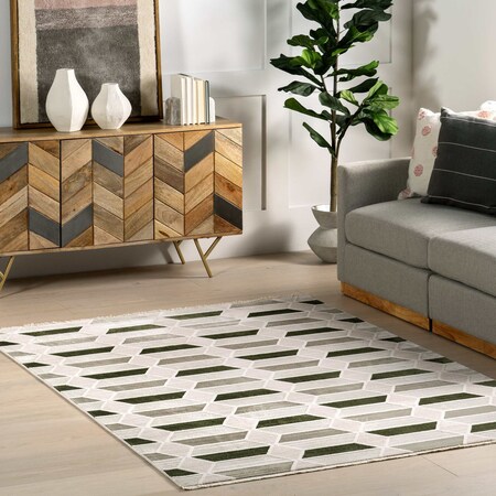 Nuloom Fressia Modern High-Low Geometric Area Rug 2ft 6in x 8ft OZHV01A-2608